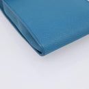 CHANEL Chain Shoulder Bag Caviar Skin Blue Gold Tone CC Auth mr2946V-14
