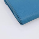 CHANEL Chain Shoulder Bag Caviar Skin Blue Gold Tone CC Auth mr2946V-16