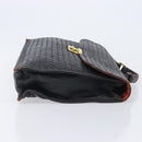 Bottega Veneta INTRECCIATO Business Clutch Bag Leather 2 Set Black Auth mr2949-4