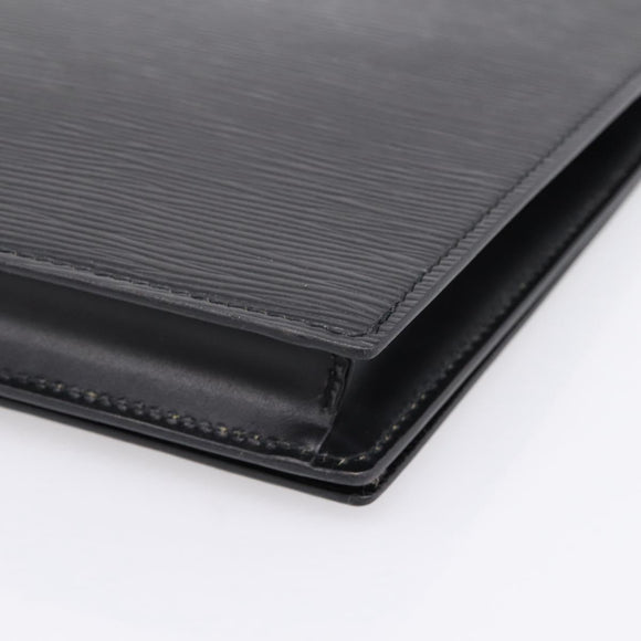 LOUIS VUITTON Epi Trapeze Clutch Bag Black M80165 LV Auth mr2951