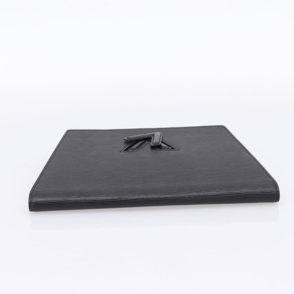 LOUIS VUITTON Epi Trapeze Clutch Bag Black M80165 LV Auth mr2951