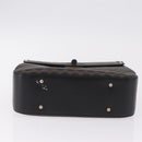 CELINE Macadam Canvas Hand Bag PVC Black Gold Tone Auth mr2952A-5