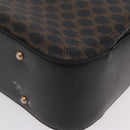 CELINE Macadam Canvas Hand Bag PVC Black Gold Tone Auth mr2952A-19