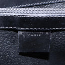 CELINE Macadam Canvas Hand Bag PVC Black Gold Tone Auth mr2952A-22