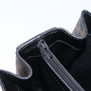 CELINE Macadam Canvas Hand Bag PVC Black Gold Tone Auth mr2952A-28
