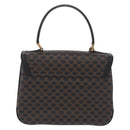 CELINE Macadam Canvas Hand Bag PVC Black Gold Tone Auth mr2952A-2