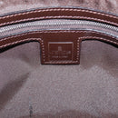 FENDI Zucca Canvas Mamma Baguette Shoulder Bag Brown Silver Auth mr2954V-21