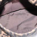 FENDI Zucca Canvas Mamma Baguette Shoulder Bag Brown Silver Auth mr2954V-10