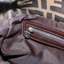 FENDI Zucca Canvas Mamma Baguette Shoulder Bag Brown Silver Auth mr2954V-24