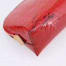 LOUIS VUITTON Monogram Vernis Pochette Cosmetic PM Red M90172 LV Auth mr2955V-16