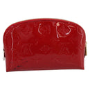 LOUIS VUITTON Monogram Vernis Pochette Cosmetic PM Red M90172 LV Auth mr2955V-2
