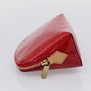 LOUIS VUITTON Monogram Vernis Pochette Cosmetic PM Red M90172 LV Auth mr2955V-3