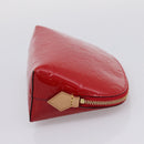 LOUIS VUITTON Monogram Vernis Pochette Cosmetic PM Red M90172 LV Auth mr2955V-4