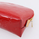 LOUIS VUITTON Monogram Vernis Pochette Cosmetic PM Red M90172 LV Auth mr2955V-15