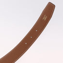 HERMES Belt Leather Black Brown Auth mr2956V-8