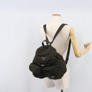 PRADA Backpack Nylon Khaki Silver Auth mr2957-28
