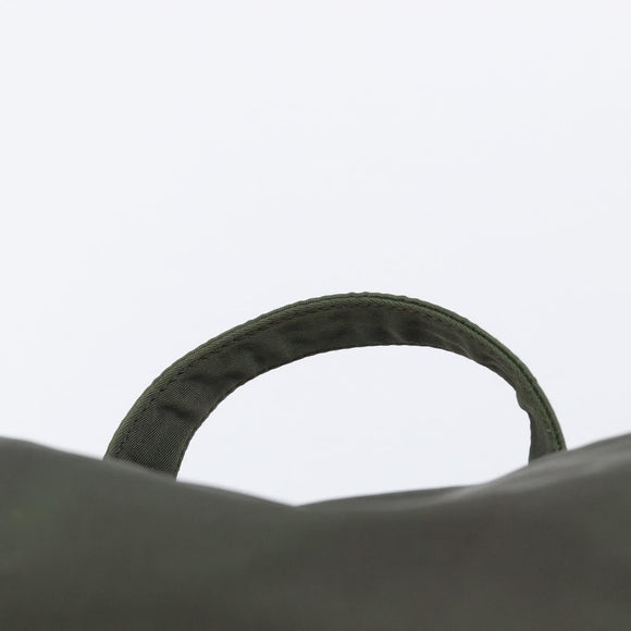 PRADA Backpack Nylon Khaki Silver Auth mr2957