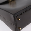 Salvatore Ferragamo Hand Bag Leather Brown Gold Tone Auth mr2958A-16