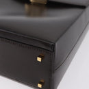 Salvatore Ferragamo Hand Bag Leather Brown Gold Tone Auth mr2958A-17