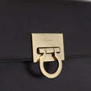 Salvatore Ferragamo Hand Bag Leather Brown Gold Tone Auth mr2958A-20