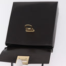 Salvatore Ferragamo Hand Bag Leather Brown Gold Tone Auth mr2958A-10
