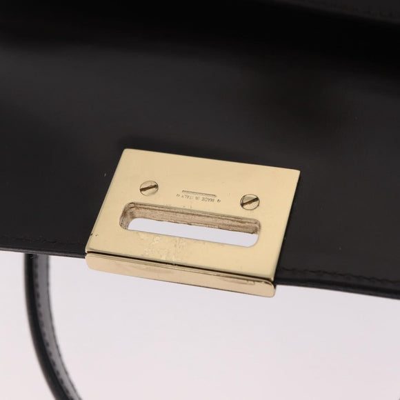 Salvatore Ferragamo Hand Bag Leather Brown Gold Tone Auth mr2958A