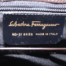 Salvatore Ferragamo Hand Bag Leather Brown Gold Tone Auth mr2958A-12
