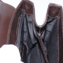 Salvatore Ferragamo Hand Bag Leather Brown Gold Tone Auth mr2958A-27