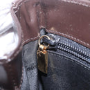 Salvatore Ferragamo Hand Bag Leather Brown Gold Tone Auth mr2958A-28