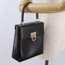 Salvatore Ferragamo Hand Bag Leather Brown Gold Tone Auth mr2958A-30