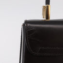 Salvatore Ferragamo Hand Bag Leather Brown Gold Tone Auth mr2958A-3