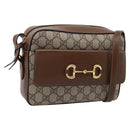GUCCI GG Supreme Shoulder Bag PVC Beige Gold Tone 645454 Auth mr2966V-1