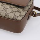 GUCCI GG Supreme Shoulder Bag PVC Beige Gold Tone 645454 Auth mr2966V-14