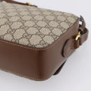 GUCCI GG Supreme Shoulder Bag PVC Beige Gold Tone 645454 Auth mr2966V-16