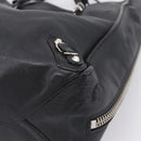 Balenciaga Mini Paper A4 Hand Bag Leather Black Silver 357330 Auth mr2968A-10