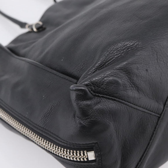Balenciaga Mini Paper A4 Hand Bag Leather Black Silver 357330 Auth mr2968A