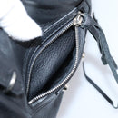 Balenciaga Mini Paper A4 Hand Bag Leather Black Silver 357330 Auth mr2968A-20
