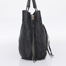 Balenciaga Mini Paper A4 Hand Bag Leather Black Silver 357330 Auth mr2968A-4