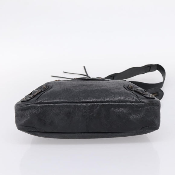 Balenciaga The Town Hand Bag Leather 2way Black 240579 Auth mr2969SAM