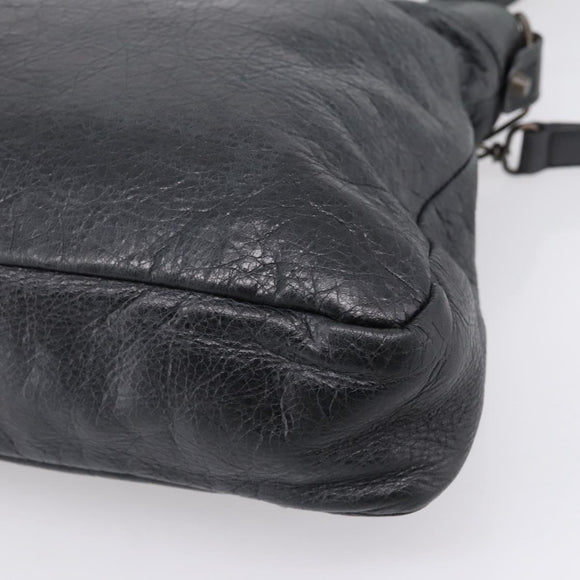 Balenciaga The Town Hand Bag Leather 2way Black 240579 Auth mr2969SAM