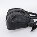 Balenciaga The Town Hand Bag Leather 2way Black 240579 Auth mr2969SAM-5