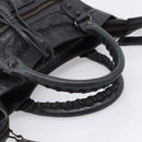 Balenciaga The Town Hand Bag Leather 2way Black 240579 Auth mr2969SAM-7