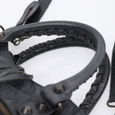 Balenciaga The Town Hand Bag Leather 2way Black 240579 Auth mr2969SAM-8