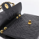 CHANEL Matelasse Big Matelasse 34 Shoulder Bag Lamb Skin Black CC Auth mr2970SAV-15