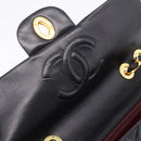 CHANEL Matelasse Big Matelasse 34 Shoulder Bag Lamb Skin Black CC Auth mr2970SAV-16