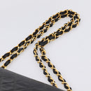 CHANEL Matelasse Big Matelasse 34 Shoulder Bag Lamb Skin Black CC Auth mr2970SAV-8