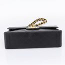 CHANEL Matelasse Big Matelasse 34 Shoulder Bag Lamb Skin Black CC Auth mr2970SAV-9
