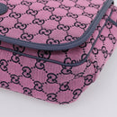 GUCCI GG Canvas Childrens Shoulder Bag Pink Silver Auth mr2971A-9