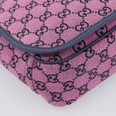 GUCCI GG Canvas Childrens Shoulder Bag Pink Silver Auth mr2971A-15