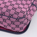 GUCCI GG Canvas Childrens Shoulder Bag Pink Silver Auth mr2971A-16